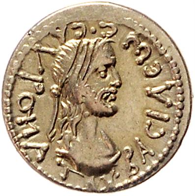 BOSPORANISCHES KÖNIGREICH, Sauromates II. 174/175-210/211n. C. und Septimius Severus mit Caracalla, ELEKTRON - Münzen und Medaillen