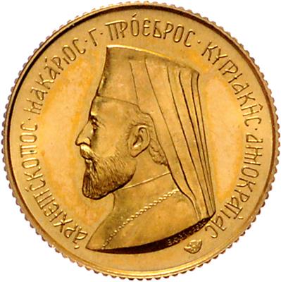 Erzbischof Makarios III. 1960-1974, GOLD - Coins and medals