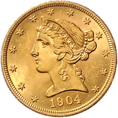 U. S. A., GOLD - Coins and medals