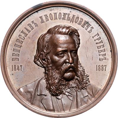 Wenzel Gruber (1814-1890), Anatom in St. Petersburg - Mince a medaile