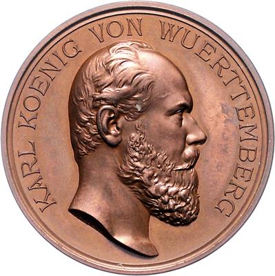 Württemberg, Karl 1864-1891 - Monete e medaglie