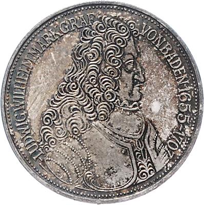 5 Deutsche Mark 1955 G. Markgraf Ludwig Wilhelm von Baden, 300. Geburtstag. Jaeger 390. =11,18 g= (unger.) II+/II- - Coins and medals