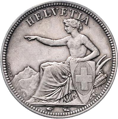5 Franken 1850 A. Divo/ Tobler(DT) 295. =24,98 g 12h= III - Mince a medaile