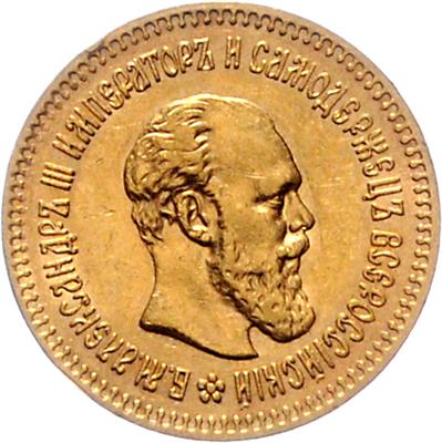 Alexander III. 1881-1894, GOLD - Monete e medaglie