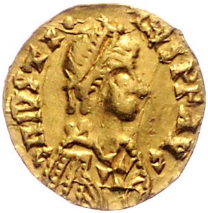 Anonym, frühes 6. Jh. n. C. mit Namen des Iustinus, GOLD - Monete e medaglie