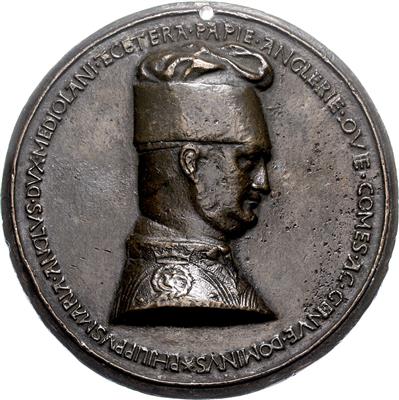 Antonio Pisano, gen. Pisanello, Herzog Filippo Maria Visconti von Mailand 1391-1447 - Mince a medaile