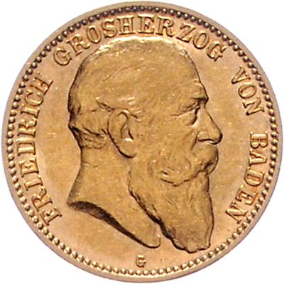 Baden, Friedrich I. 1852-1907GOLD - Coins and medals