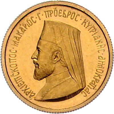 Erzbischof Makarios III. 1960-1974 GOLD - Monete e medaglie