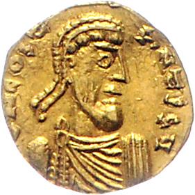 Italien, Beischlag zu Tremisses des Constans II. oder Constantinus IV. (642-685) GOLD - Monete e medaglie