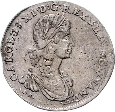 Pommern, Karl XI. von Schweden 1660-1697 - Mince a medaile