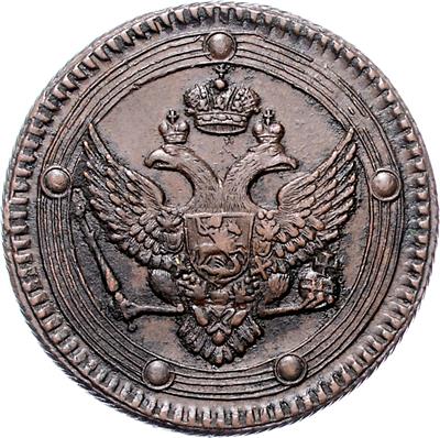 (3 Kupfermünzen) Katharina II.5 Kopeken 1790 K-M. III/III- - Monete e medaglie