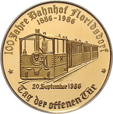 100 Jahre Bahnhof Floridsdorf GOLD - Mince a medaile