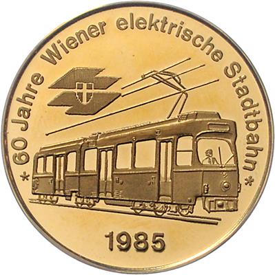 60 Jahre Wiener elektrische Stadtbahn GOLD - Coins and medals