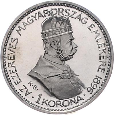 Franz Josef I./ ungarisches Millennium 1896 - Mince a medaile