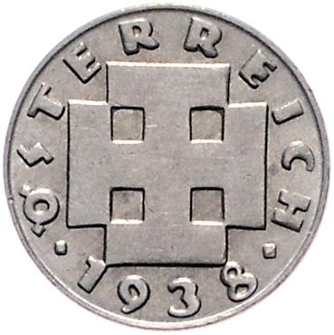 5 Groschen 1938 Wien. =3,03 g= III - Münzen, Medaillen und Papiergeld