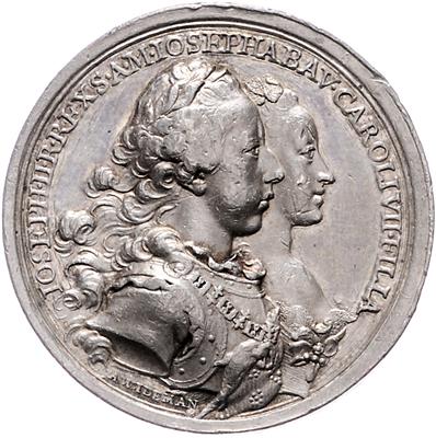 Josef II./ Vermählung mit Maria Josepha von Bayern 1765 - Mince, medaile a papírové peníze