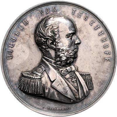 K. K. Admiral Wilhelm von Tegetthoff 1827-1871 - Mince, medaile a papírové peníze