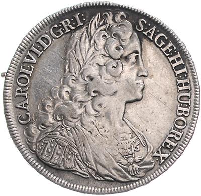 (15 Silbermünzen) u. a. Karl VI. - Münzen, Medaillen und Papiergeld