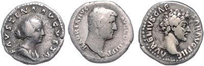 (3 AR) Denare a.) Hadrianus 119-138 - Coins, medals and paper money
