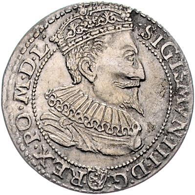 (4 Stk.) Polen, Sigismund III. 1587-1632 - Mince, medaile a papírové peníze