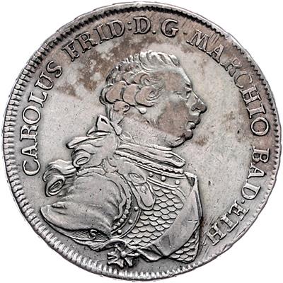 Baden- Durlach, Karl Friedrich 1738-1806 - Münzen, Medaillen und Papiergeld