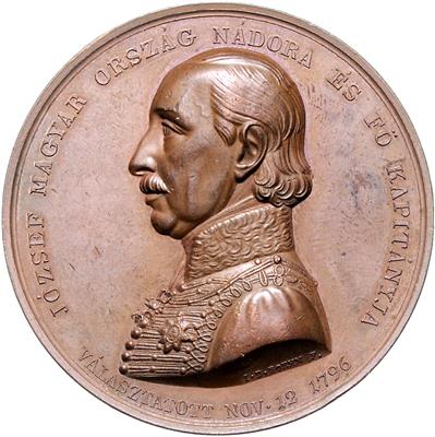 Erzherzog Josef- 50 Jahre Palatin von Ungarn - Mince, medaile a papírové peníze