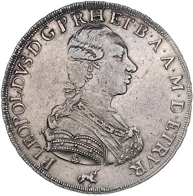Florenz/Toskana, Pietro Leopoldo di Lorena 1765-1790 - Mince, medaile a papírové peníze