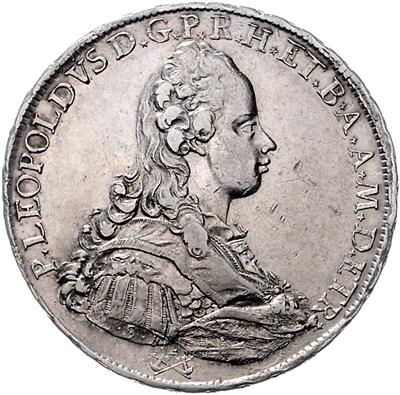 Florenz/Toskana, Pietro Leopoldo di Lorena 1765-1790 - Münzen, Medaillen und Papiergeld