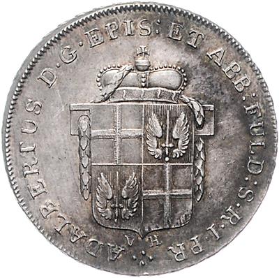 Fulda, Bm. Adalbert III. von Harstall 1788-1802 - Münzen, Medaillen und Papiergeld
