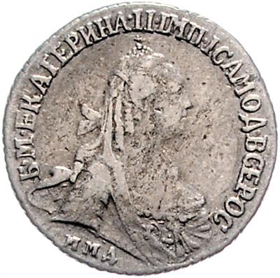 Katharina II. 1762-1796 - Mince, medaile a papírové peníze