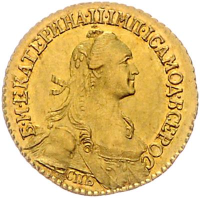 Katharina II. Aleksejevna 1762-1796 GOLD - Monete, medaglie e cartamoneta