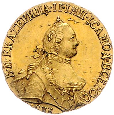 Katharina II. Aleksejevna 1762-1796 GOLD - Münzen, Medaillen und Papiergeld