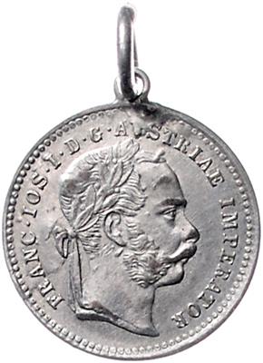 Münzschmuck um 1860-1900 - Mince, medaile a papírové peníze