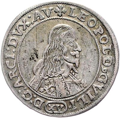 Olmütz, Leopold Wilhelm 1637-1662 - Mince, medaile a papírové peníze