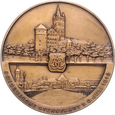 Ostdeutsche Sternfahrt des OAC oder ACO 7.8. Juli 1912 - Mince, medaile a papírové peníze