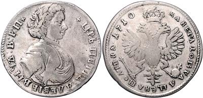 Peter I. Aleksejevic 1696-1725 - Münzen, Medaillen und Papiergeld