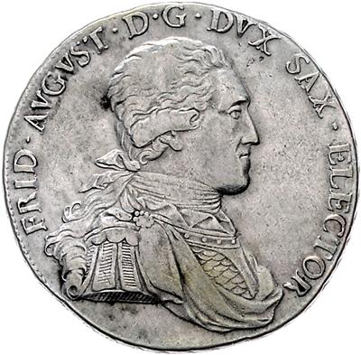 Sachsen, Friedrich August III. 1763-1827 - Münzen, Medaillen und Papiergeld