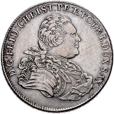 Sachsen, Friedrich Christian 1763 - Mince, medaile a papírové peníze