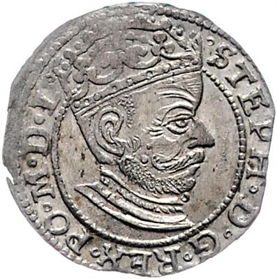 Stadt Riga, Stefan Bathory 1581-1586 - Münzen, Medaillen und Papiergeld