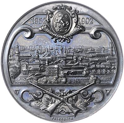 50jähriges Jubiläumsschießen des Schützenvereins in mährisch Ostrau 1902 - Münzen, Medaillen und Papiergeld
