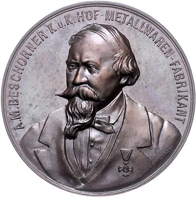 Alexander Matthias Beschomer, k. u. k. Hof-Metallwaren-Fabrikant *1856 + 1935 - Coins, medals and paper money