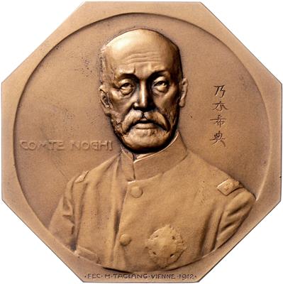 Feldmarschall Maresuka Graf Noghi 1848-1912 - Mince, medaile a papírové peníze