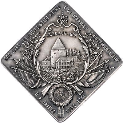 Festschießen zum 900jährigen Jubiläum der Stadt Krems, - Mince, medaile a papírové peníze