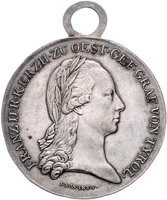 Franz II., für die Verteidiger Tirols - Münzen, Medaillen und Papiergeld