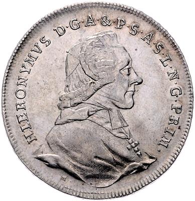 Hieronymus Graf Colloredo - Mince, medaile a papírové peníze