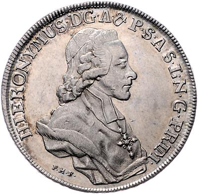 Hieronymus Graf Colloredo - Münzen, Medaillen und Papiergeld