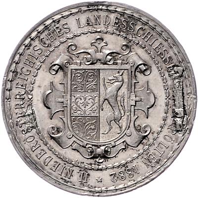 II. NÖ Landesschießen in St. Pölten 1882 - Mince, medaile a papírové peníze