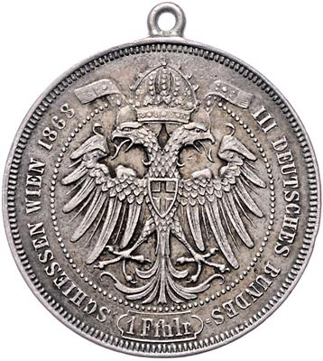 III. deutsches Bundesschießen in Wien 1868 - Münzen, Medaillen und Papiergeld