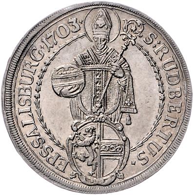 Johann Ernst v. Thun und Hohenstein - Münzen, Medaillen und Papiergeld