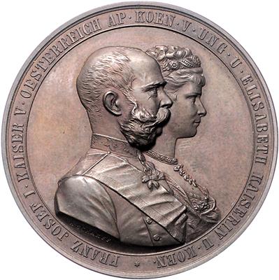 Silberhochzeit Kaiser Franz J. I. und Elisabeth von Bayern - Monete, medaglie e cartamoneta